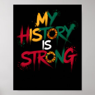 Mijn geschiedenis is sterk Black History Month 202 Poster