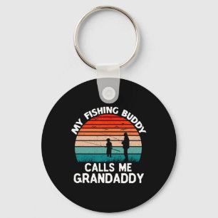 Mijn Geviste vriend noemt me Grandaddy Retro Sleutelhanger