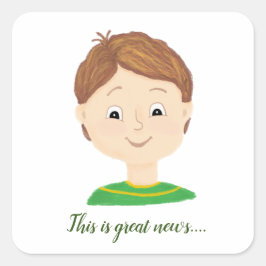 Mijn gevoelens Emoties Grafiek Vierkante Sticker