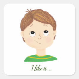 Mijn gevoelens Emoties Grafiek Vierkante Sticker