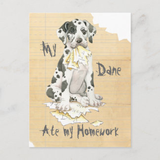 Mijn geweldige dane Ate mijn thuiswerk Briefkaart