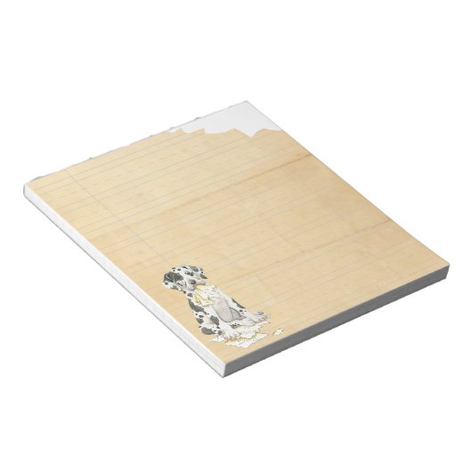 Mijn geweldige dane Ate mijn thuiswerk Notitieblok (Schuin)