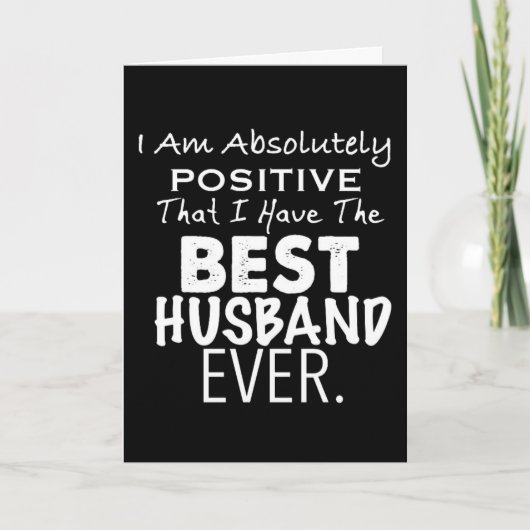 ***MIJN GEWELDIGE EN BESTE HUSBAND** ZELDAG KAART (Voorkant)