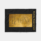Mijn gewicht in goud fleece deken (Voorkant (Horizontaal))