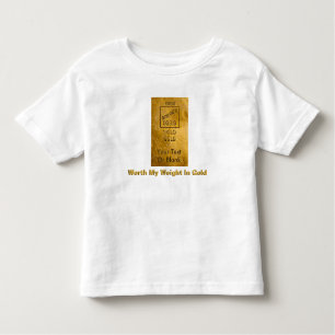 Mijn gewicht in goud kinder shirts