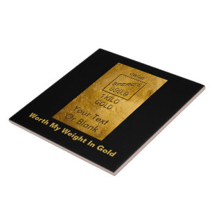 Mijn gewicht in goud tegeltje