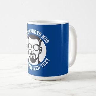 Mijn gezicht op een grote CHELSEA BLAUWE aangepast Koffiemok