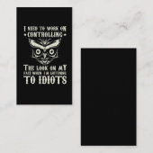 Mijn gezichtsveld Sarcastic Owl Lover smart guy co Visitekaartje (Voorkant / Achterkant)