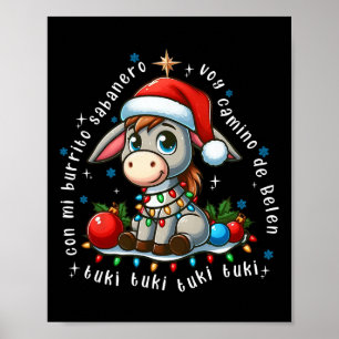 Mijn Gezonde Burrito Mexicaanse Kerst Ezel Spaans Poster