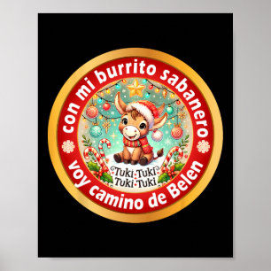 Mijn Gezonde Burrito Mexicaanse Kerst Ezel Spaans Poster