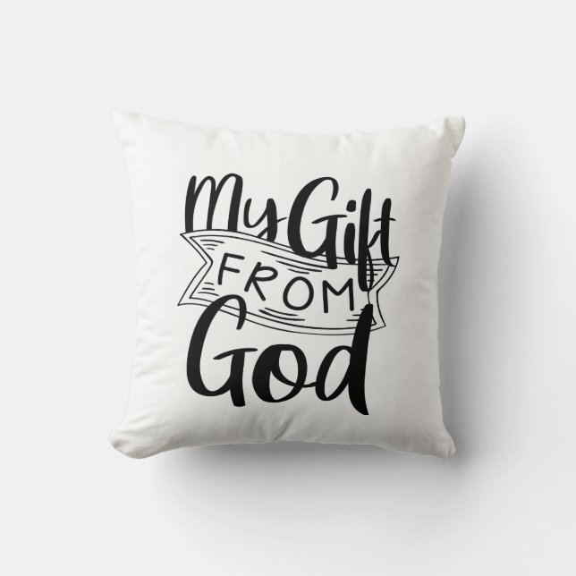 Mijn Gift van God Gospel Graphics Birth Blessing Kussen (Voorkant)
