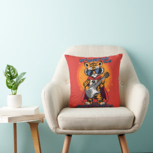 Mijn gitaar heeft superkrachten Tijger Superheld R Kussen