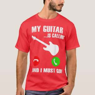 Mijn gitaar noemt gitaar Muziek Lover Guita T-shirt