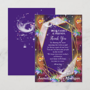 Mijn Glamoureuze Funky Disco-ontwerp Dank u RSVP Kaartje