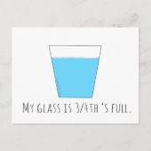 Mijn glas is 3/4 volledig briefkaart (Voorkant)