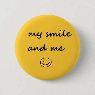 mijn glimlach en ik ronde button 5,7 cm
