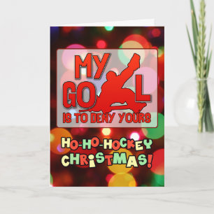 Mijn Goal Hockey Goalie Quote Kerstmis Kaart