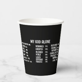 MIJN GOD ALLEEN SPECIALITEIT MOK PAPIEREN BEKERS