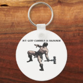 Mijn God draagt een hamer Sleutelhanger (Voorkant)