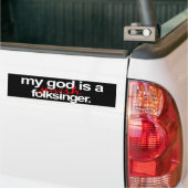 Mijn God is een joodse folksinger Bumpersticker (Op Truck)