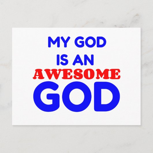 MIJN GOD IS GEWELDIGE BRIEFKAART (Voorkant)