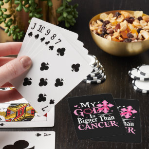 Mijn God is Groter Dan Borstkanker Pokerkaarten