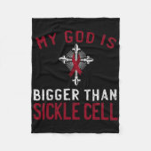 Mijn God is groter dan sikkelcelbewustzijnslint Fleece Deken (Voorkant)
