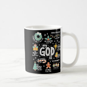 Mijn God is Kerstmis Jezus is de Reden Geloof Chri Koffiemok