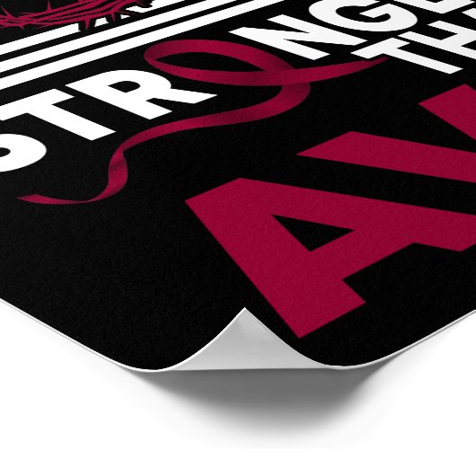 Mijn God is sterker dan AVM Bewustmakingslint Poster (Hoek)