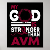Mijn God is sterker dan AVM Bewustmakingslint Poster (Voorkant)