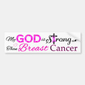 Mijn GOD is sterker dan borstkanker Bumpersticker (Voorkant)