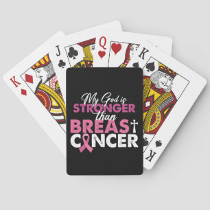 Mijn God is sterker dan christelijke borstkanker Pokerkaarten