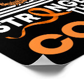 Mijn God is sterker dan COPD Awareness Ribbon Poster (Hoek)