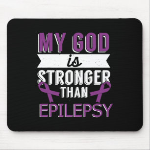 Mijn God is sterker dan de Epilepsy Bewust Maand Muismat