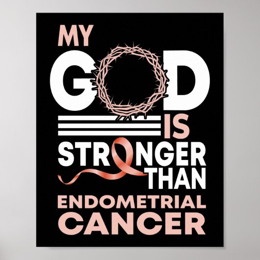 Mijn God is sterker dan endometriumkanker Poster (Voorkant)