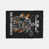 Mijn God is sterker dan het bewustzijn van RSD CRP Fleece Deken (Voorkant (Horizontaal))