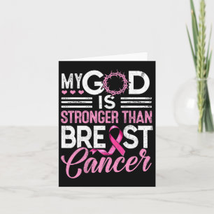 Mijn God is sterker dan het roze lint van borstkan Kaart