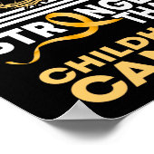 Mijn God is sterker dan kinderkankerbewustzijn Poster (Hoek)