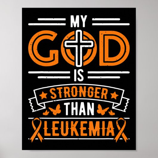 Mijn God is sterker dan Leukemie Survivor Poster (Voorkant)