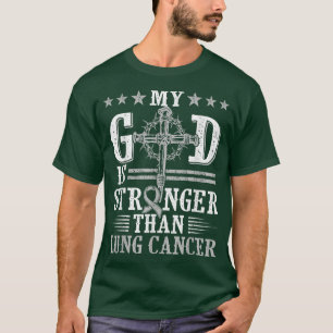 Mijn God is sterker dan longkanker, Cross & Ribbo T-shirt