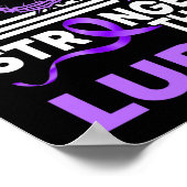 Mijn God is sterker dan Lupus Awareness Ribbon Poster (Hoek)