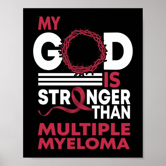 Mijn God is sterker dan multipel myeloom bewustzij Poster (Voorkant)