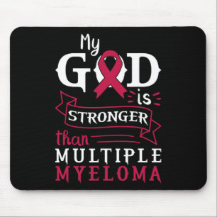 Mijn God is sterker dan Multiple Myeloma bewustzij Muismat