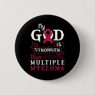 Mijn God Is Sterker Dan Multiple Myeloma Bewustzij Ronde Button 5,7 Cm
