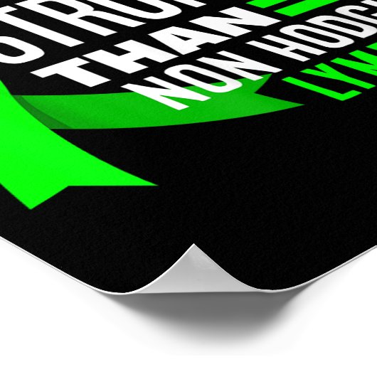 Mijn God is sterker dan non-Hodgkin lymfoom bewust Poster (Hoek)