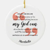 MIJN GOD KAN Christelijk bidden Keramisch Ornament (Achterkant)