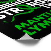 Mijn God Sterker dan Mantle Cell Lymphoma Poster (Hoek)