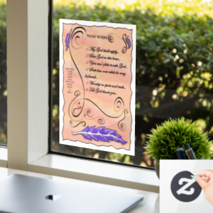 Mijn God zal deze woorden leveren Raamsticker