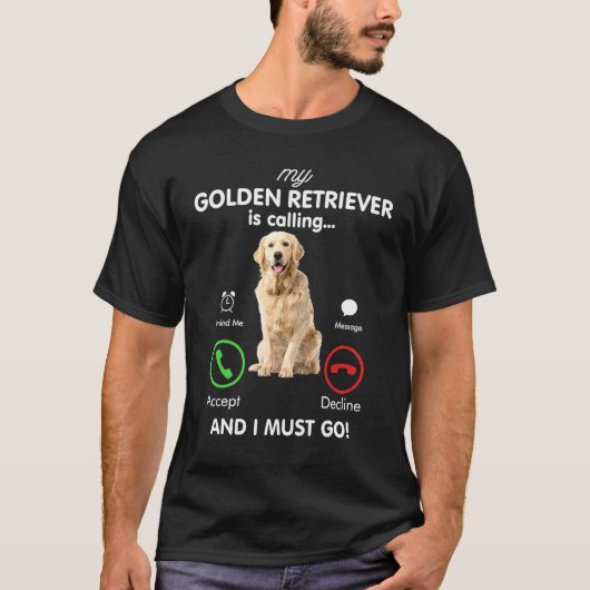 Mijn Golden Cream Retriever noemt 'Dog Birthday' T-shirt (Voorkant)