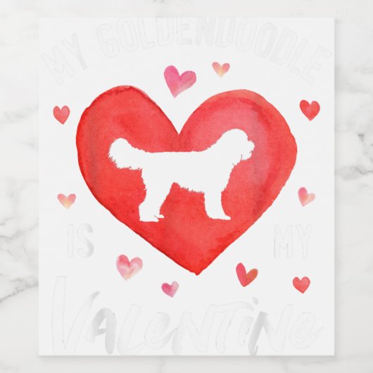 Mijn Goldendole is mijn Valentijn Valentijnsdag Do Wijn Etiket (Enkel label)